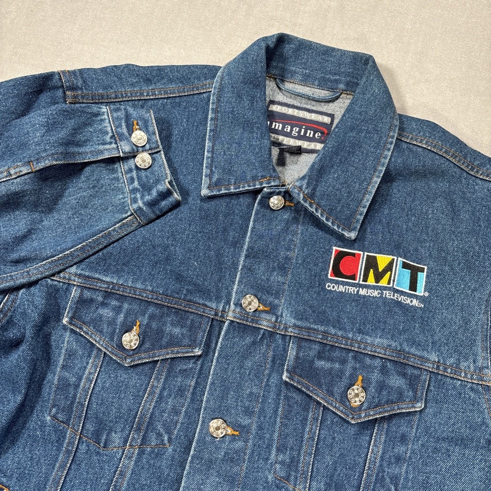 VTG Sportswear Imagine Denim Jacket Mens XL Trucker Country Music Television